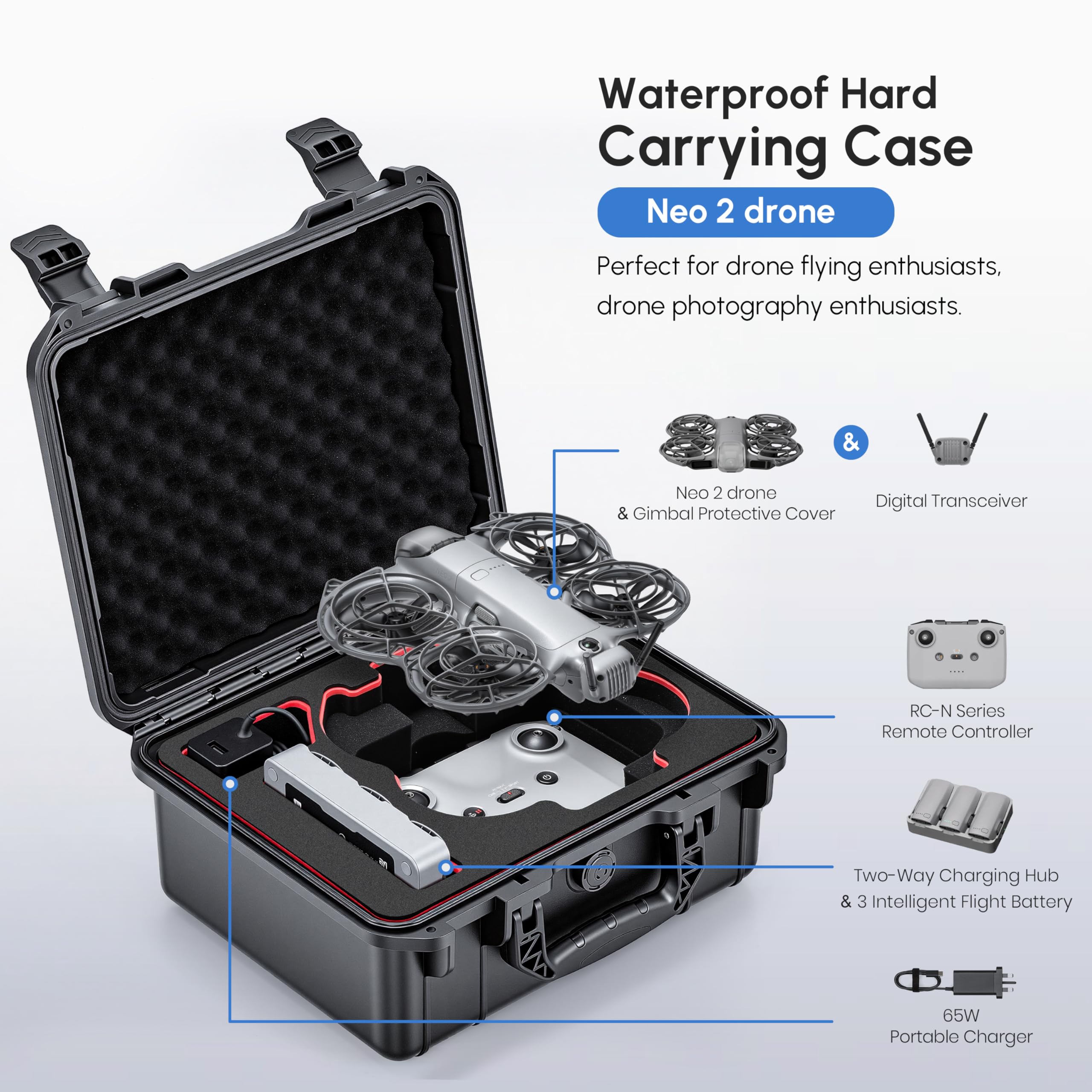 حقيبة NEO 2، حقيبة حمل صلبة مق - مراجعة Drone Controller Hood وسعره