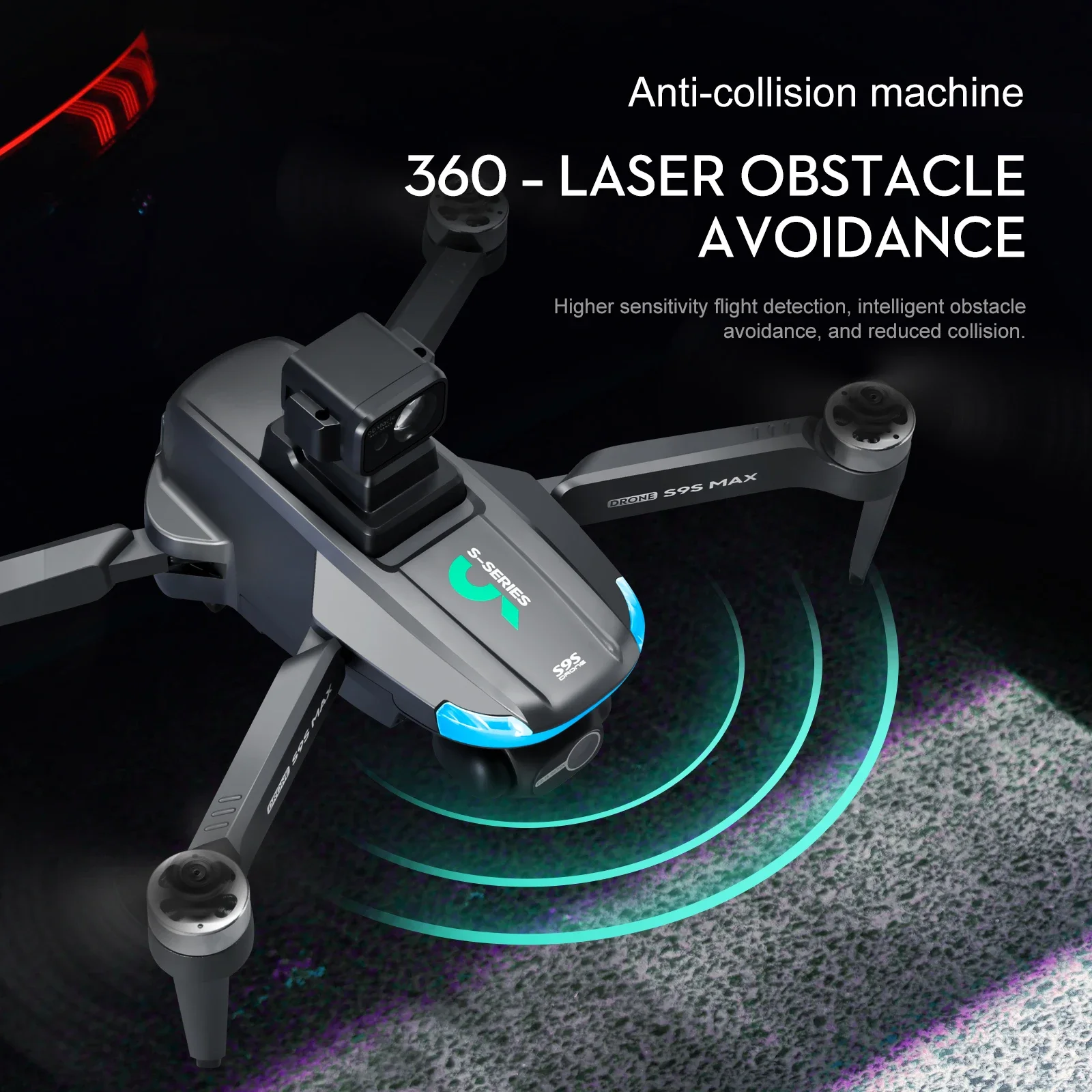 جديد S9S ماكس طائرة صغيرة بدون - مراجعة Drone Remote Controller Lanyard وسعره