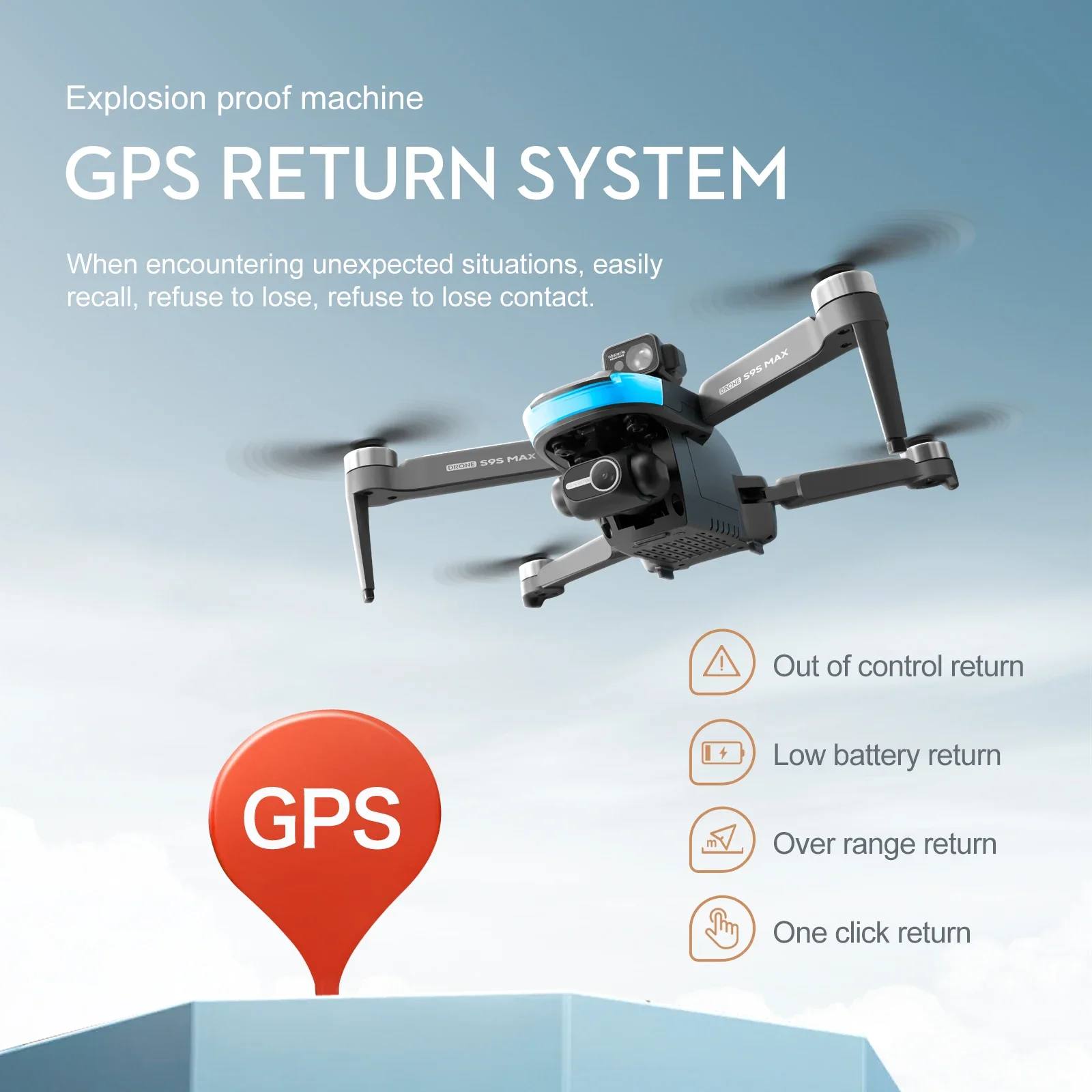 جديد S9S ماكس طائرة صغيرة بدون - مراجعة Drone Remote Controller Lanyard وسعره