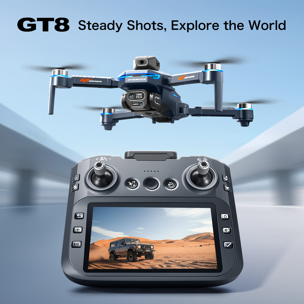 طائرة بدون طيار GT8 لتجنب العو - مراجعة Drone Controller Screen وسعره